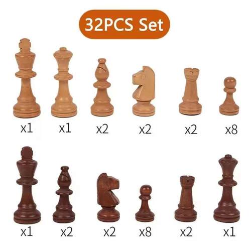 Magnetic Wooden Folding Chess Set for Adults and Kids