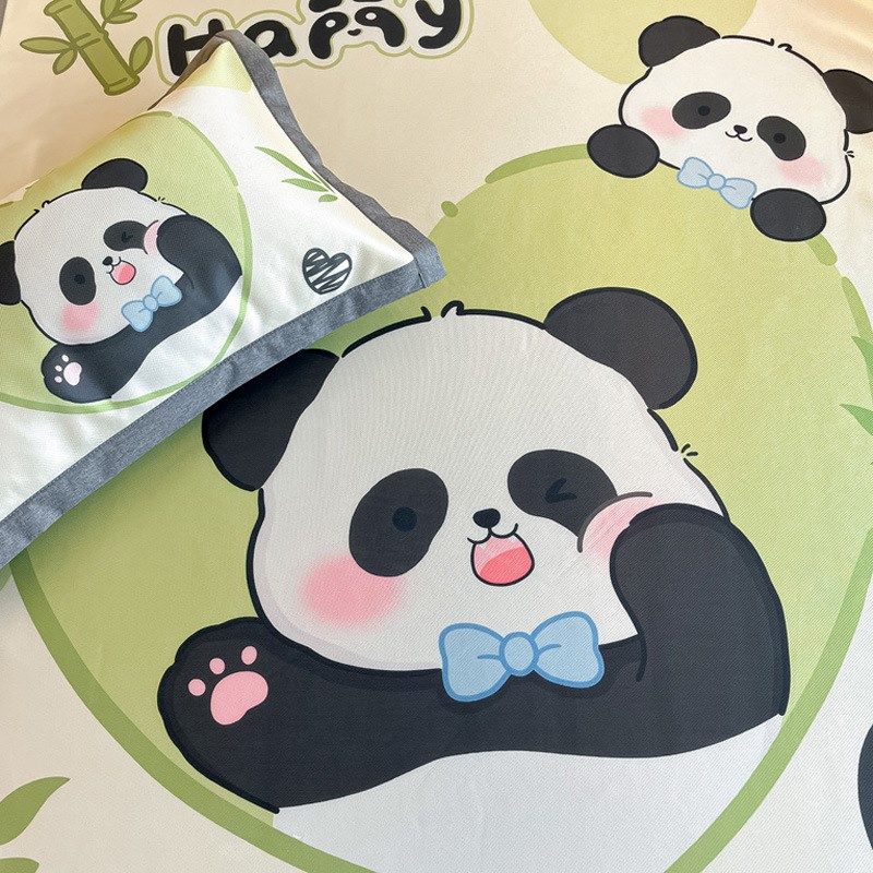 卡通冰丝凉席三件可水洗空调席202夏季家用折叠软席宿舍席子,床上用品,冰丝席,淘宝优惠券,粉丝福利购,淘宝优惠卷