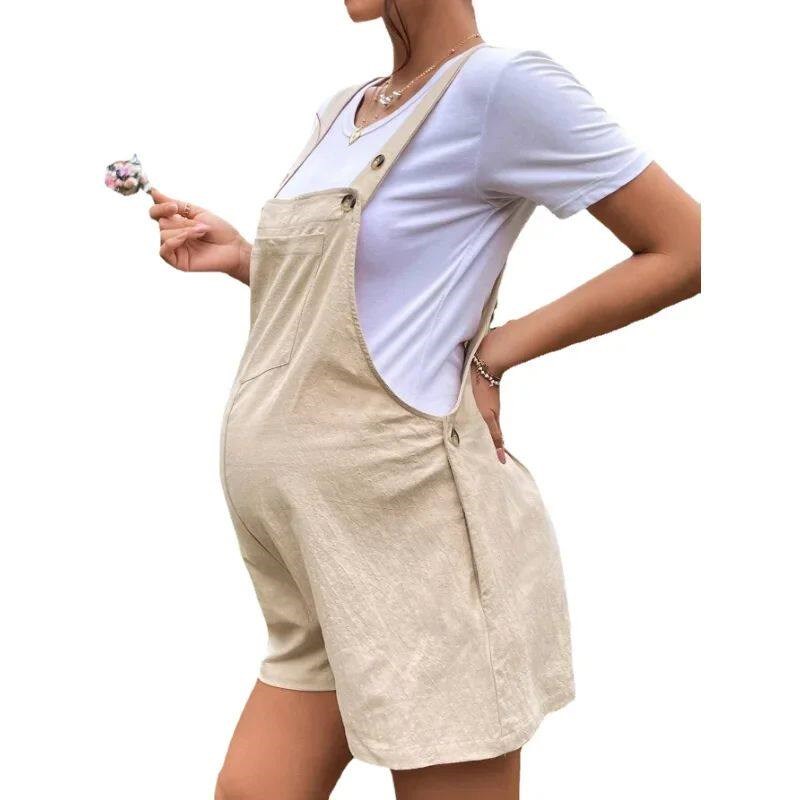 Maternity Jumpsuits Knee-length Plus Size Summer Fashion Pre图片