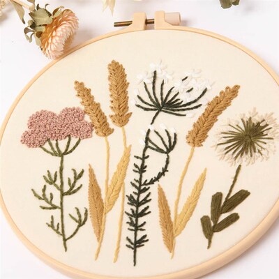 Embroidery Starter Kit With European Pattern and Instruction