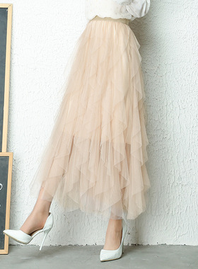 Fashion Tutu Tulle Skirt Women Long Maxi Skirt 2019 Spring S