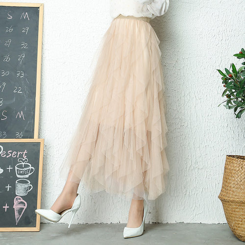 Fashion Tutu Tulle Skirt Women Long Maxi Skirt 2019 Spring S