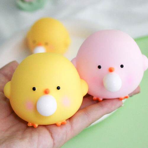 Handmade Cute Blow Bubble Chick Squishy Fidget Toys