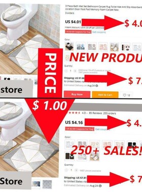 1Pcs Bath Mat Set Bathroom Carpet Rug Toilet Mat