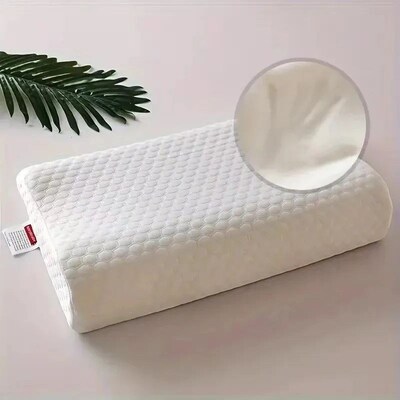 1pc Memory Foam Pillow, Knitted Fabric Polyurethane Slow Reb