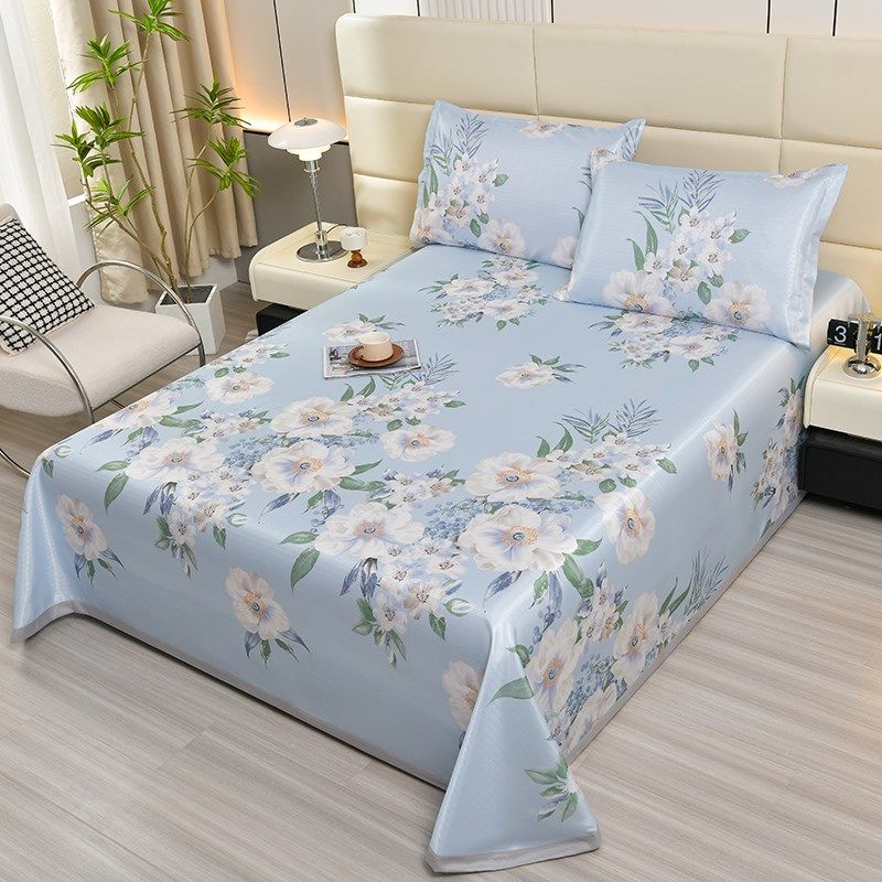 20新款高档冰丝凉席三件夏季可水洗机洗折叠家用1.5米1.8软席,床上用品,冰丝席,淘宝优惠券,粉丝福利购,淘宝优惠卷