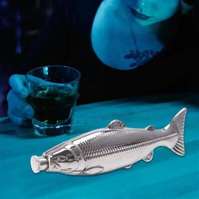X7XD Unique 5Ounce Fish Designs Liquor Flask for