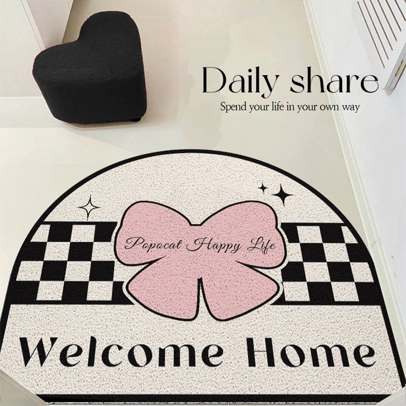 半圆入户门地垫丝圈家用大门口耐脏防滑垫玄关进门可裁剪蹭土地毯,居家布艺,入户地垫,淘宝优惠券,粉丝福利购,淘宝优惠卷