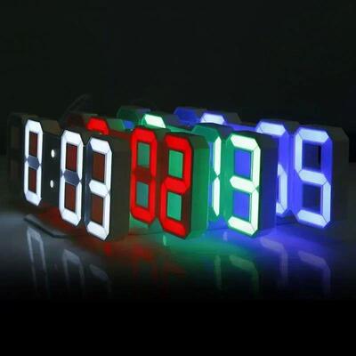 Purchase Products Clock 3D LED Digital Alarm Clock Wall Cloc