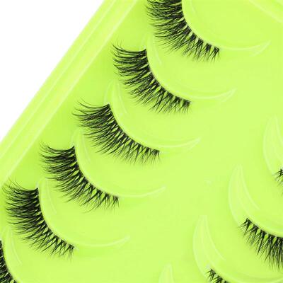 Half Eyelashes 3/10Pairs Half Lashes Natural 3D Cat Eye Lash
