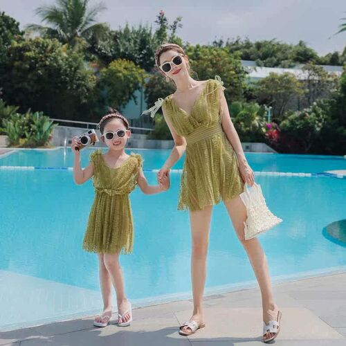 Parent-Child Swimwear Skirt Style Siaman Childrens Swimwear