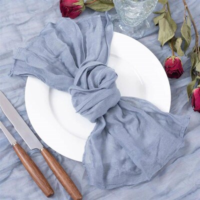 Set of 6 Sage Gauze Cheesecloth Napkin Semi-Sheer Table plac