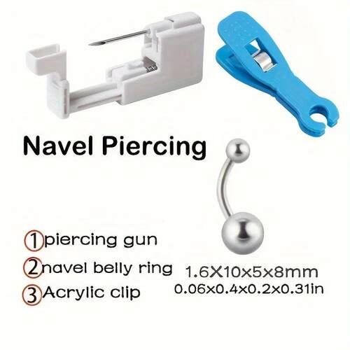 1 Set Professional Body Piercing Tool Kit Navel Tongue Eyebr