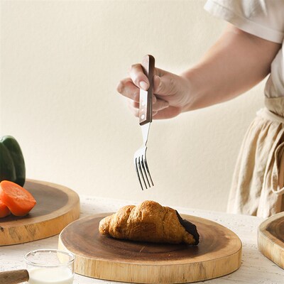 Wood Serving Board Butcher Block Bakery BBQ Camping Platter