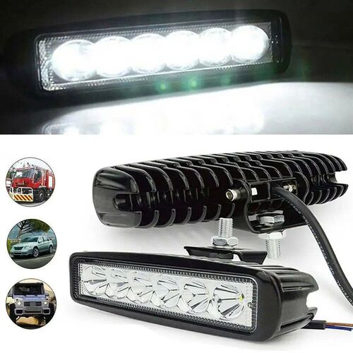 2PCS 18w 6 LED Car Work Light DRL Spotlight High Bright Wate