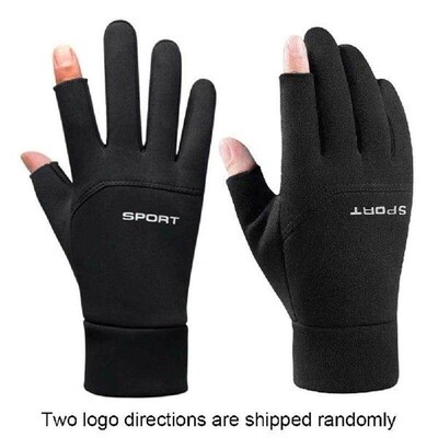 2-Fingerless Keep Warm Fishing Gloves Touch Screen Outdoor