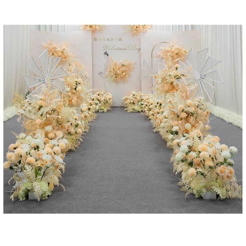 香槟色婚礼场景装饰花艺 婚庆背景墙舞台t桌布置地排花路引花点花,节庆用品/礼品,婚庆绢花,淘宝优惠券,粉丝福利购,淘宝优惠卷