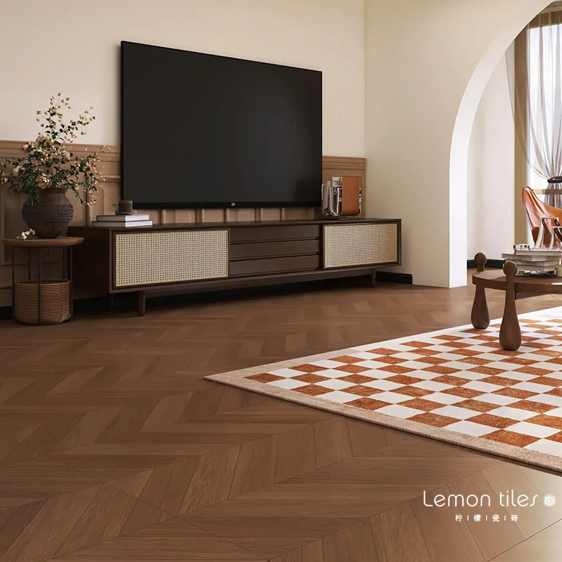 法式柔光鱼骨纹木纹瓷砖00x00天鹅绒全瓷地砖客厅仿实木地板砖,家装主材,木纹砖,淘宝优惠券,粉丝福利购,淘宝优惠卷