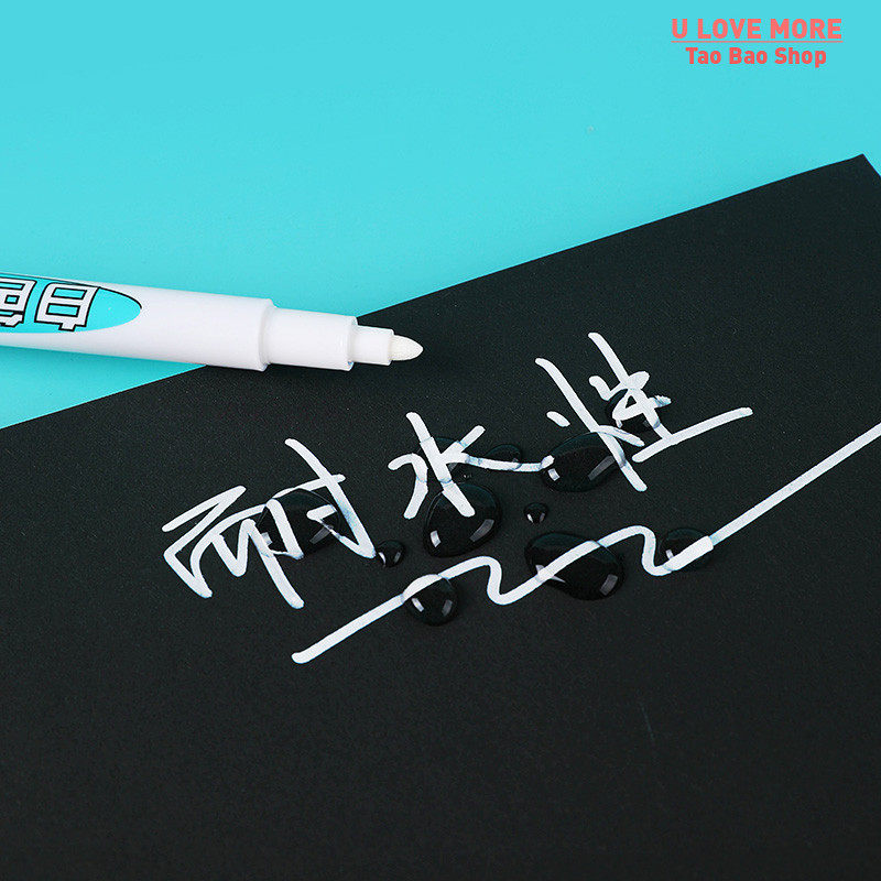 1/4Pcs Oily White Marker Pen Graffiti Pens Waterproof Perman图片