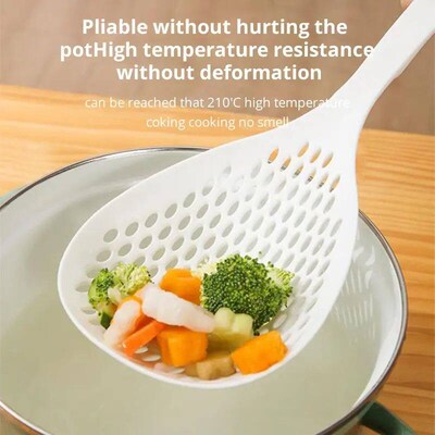1 Pc White Large Capacity Spoon Withstand High Temperature H