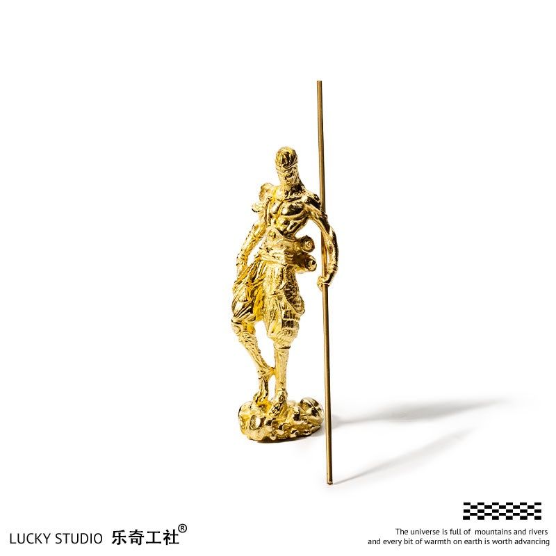 金色地狱火孙悟空 桌面摆件斗战胜佛铜雕工艺品齐天大圣送朋友,家居饰品,桌面摆件,淘宝优惠券,粉丝福利购,淘宝优惠卷