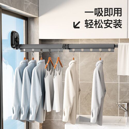 wall mounted folding clothes hanger clothes drying rack pole