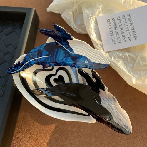Blue Whale Hair Claw Acetate Hair Clips Popular Hair Catches
