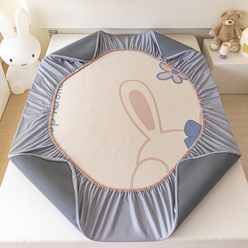 小清新儿童款卡通款夏天冰丝凉席三件床笠款平席款席子空调凉席