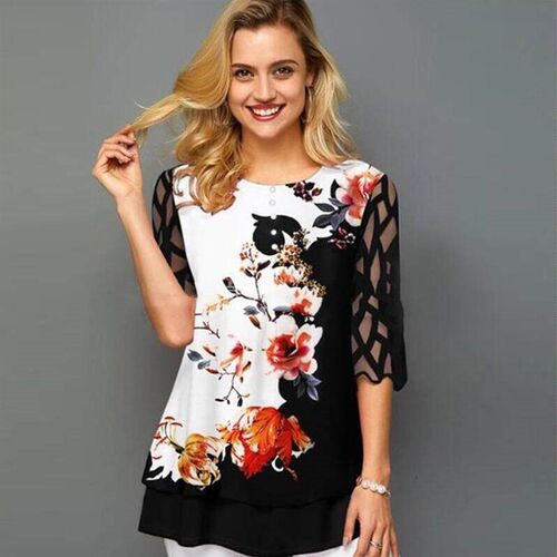 Plus Size 4xl 5XL Shirt Blouse Female 2020 Spring Summer New