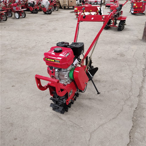 矮架款链轨式微耕机多功能翻地开沟除草播种设备农用手扶耕种机械