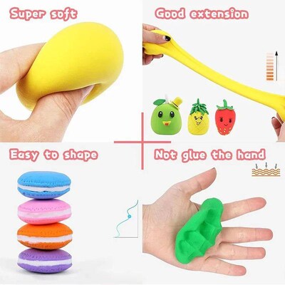 36 Color Super Light Clay Air Dry Polymer Modelling Clay wit