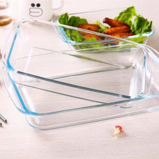 tempered glass dish microwave oven pan risotto dish rectan
