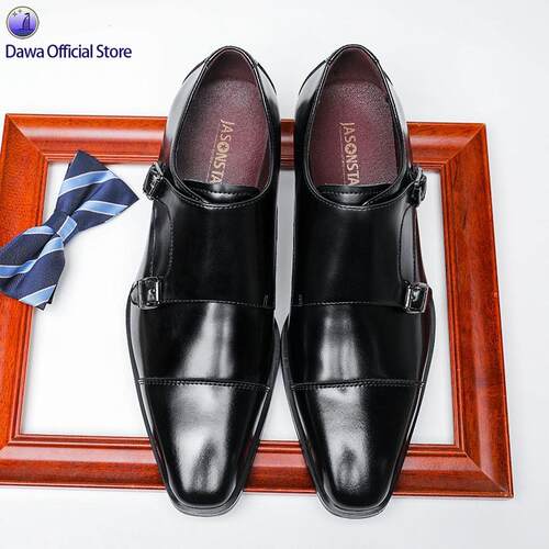 Plus Size Men Monk Strap Dress Shoes Leather Oxfords 真皮鞋