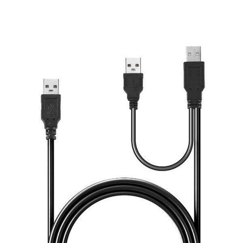 USB 2.0 Type A Male to Dual USB A Male Y Splitter Cable
