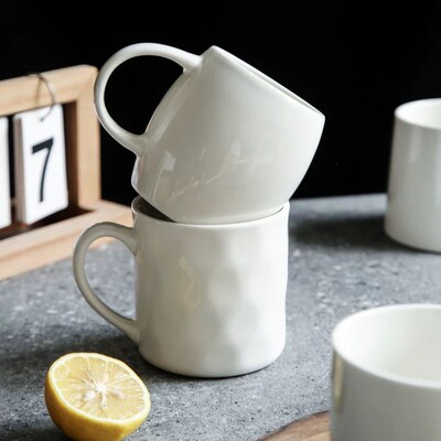 milk tea glass ceramic coffee mug cup cute cartoon spoon杯子