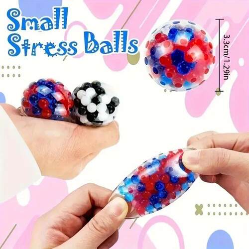 6PCS Mini Squishy Stress Balls Set Rainbow Squeeze Ball EDC