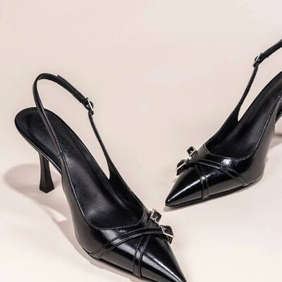 Fashionable Pointed Toe Shallow Mouth New High-heeled Shoes