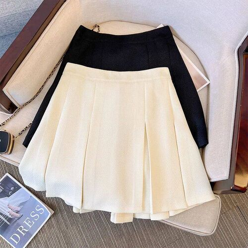 63638 Womens Thin Pleated Skirt, Simple Short Skirt, Female
