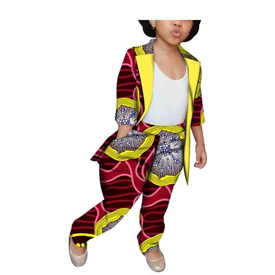 African Boys Tops Blazer and Pants Sets Plus Size Bazin Ric