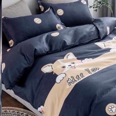 bedsheet set flat sheet student bed cover single床单四件套