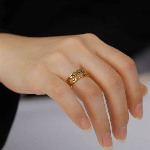 The Eye of Horus Ring Stainless Steel Ancient Egyptian Amule