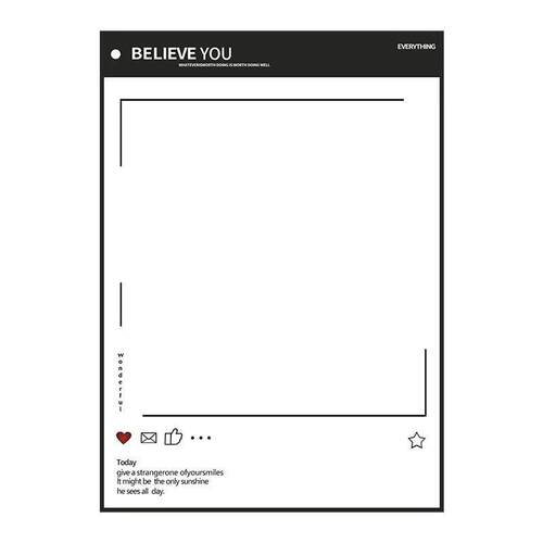 Minimalist Magnetic Refrigerator Memo Board, Writable Magnet