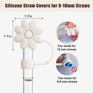 Flower Straw Covers Toppers for  Cups 30&40 Oz Tumble