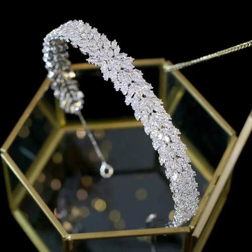 Fashion Bridal Headdress Flower Crown Crystal Headband Headb