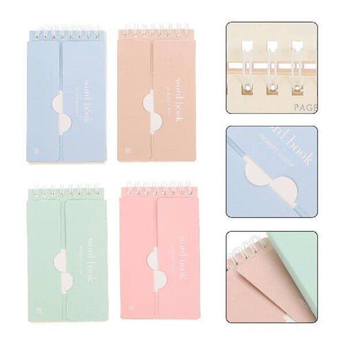 4 Pcs Bed Note Portable Notepads Vocabulary Memo