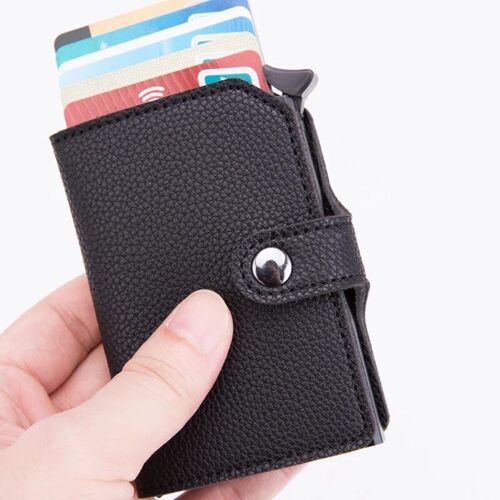 Top Quality Wallets Men Money Bag Automatic Pop-up Metal Alu
