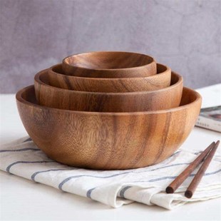 new Salad Bowl Fruit Decoration Practical Wooden Household