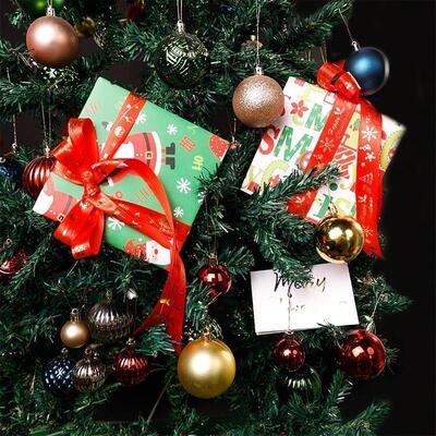 43x300cm Santa Wrapping Paper Roll Merry Christmas Gift Wrap