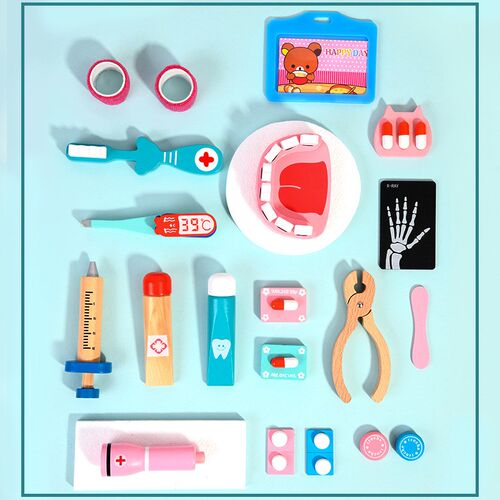 Doctor Toys Kids Wooden Pretend Play Kit Games for Girls oy