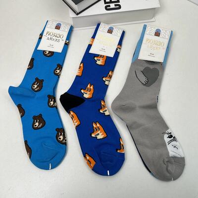Street Style Mid to High-Crew Cotton Socks for Women